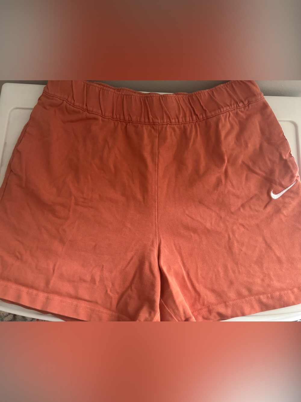 Nike Coral-Orange Women's Athletic Shorts
